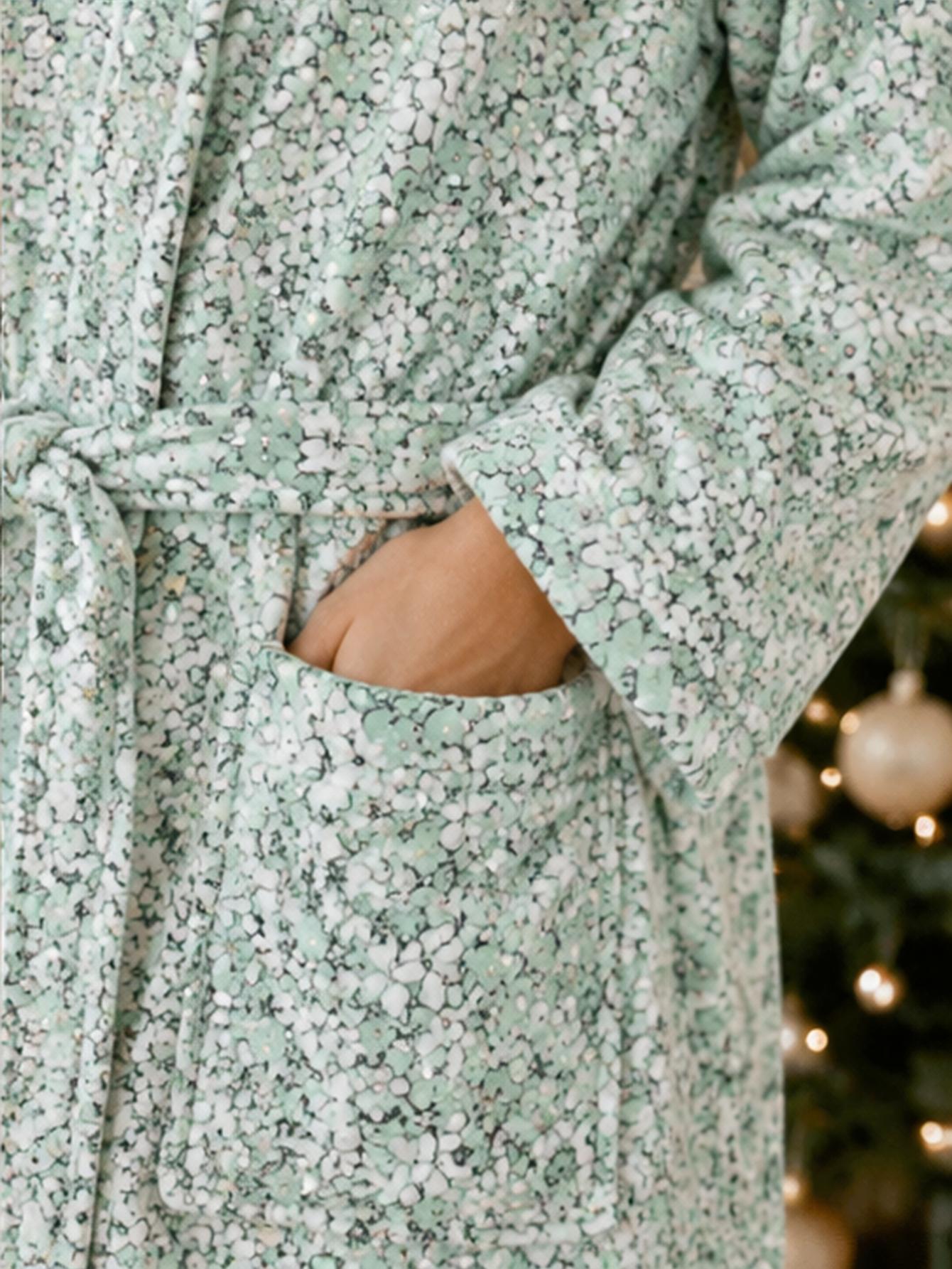 Women Plus Size Green Ditsy Fl - đánh giá và giá Bathrobe