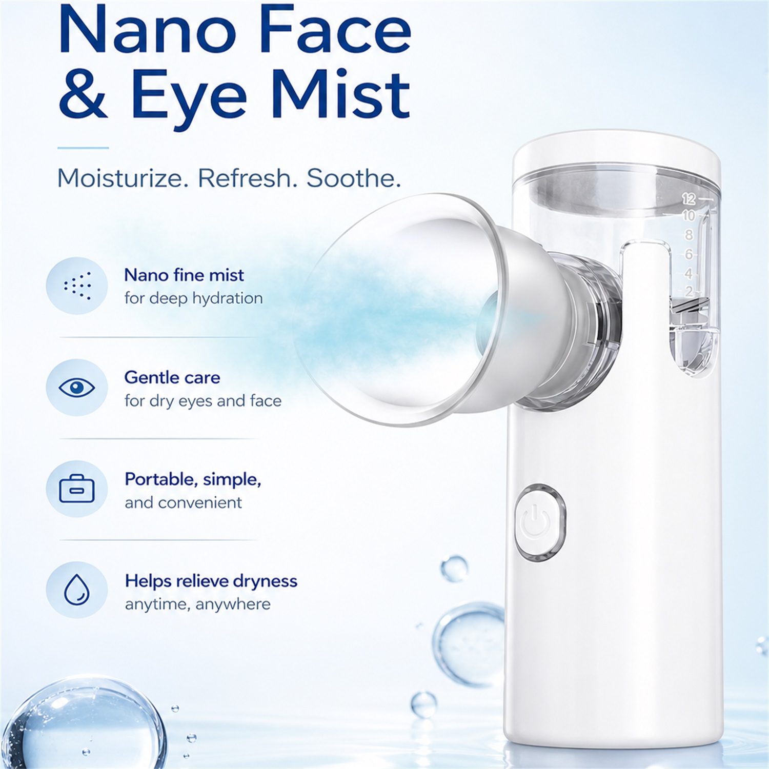 Nano Spray Eye Massage Instrum - đánh giá và giá Face Steamer