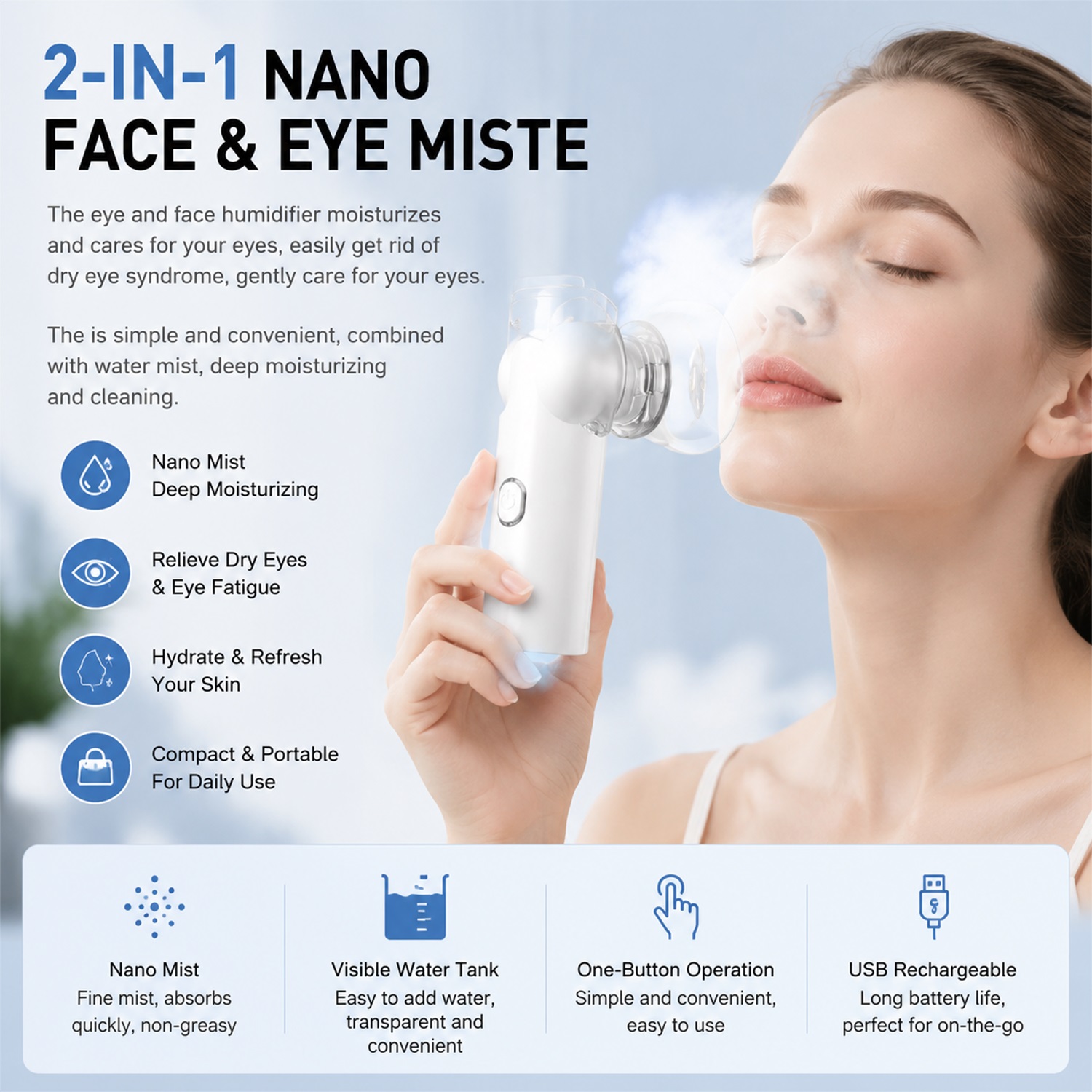 2-IN-1 Mesh Facial Steamer Bea - đánh giá và giá Face Steamer